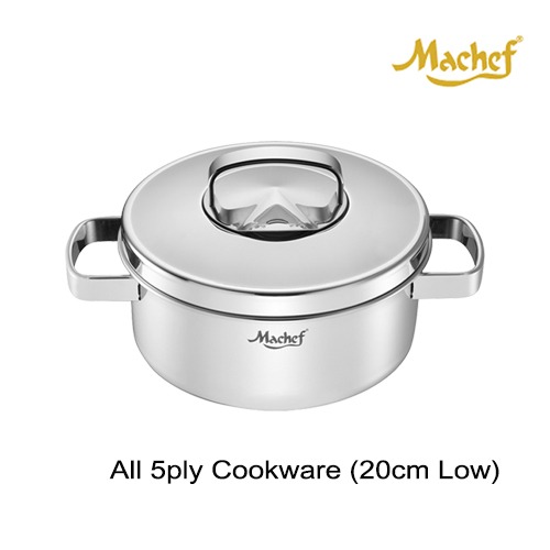 [316 스텐냄비 마체프]Machef I 5ply cookpot 20cm Low, 마체프 20cm낮은 냄비, 인덕션용 냄비
